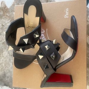 Christian Louboutin Studded Tina in the Desert Mules